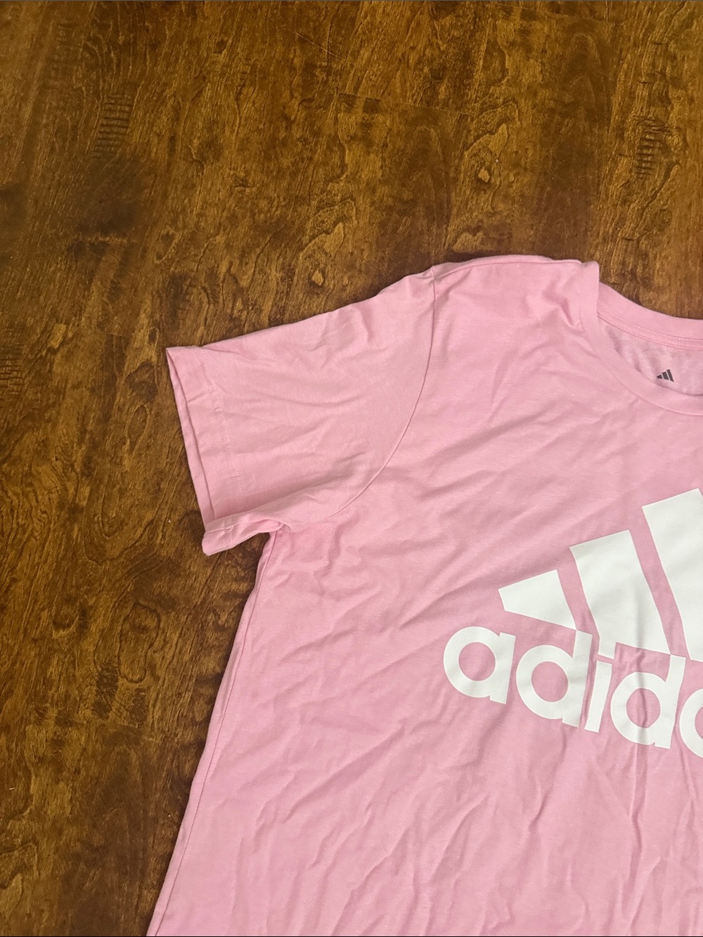 adidas Men’s Light Pink Short Sleeve Logo Tee Size XL - Picture 5 of 16